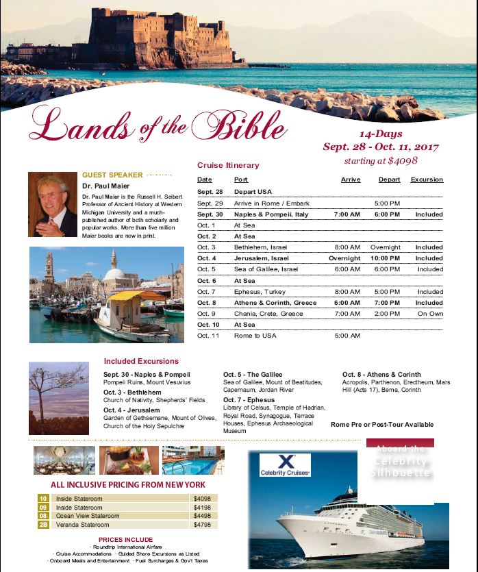 Lands of The Bible (9/28 10/11/17) Eclectic Escapes Travel, LLC
